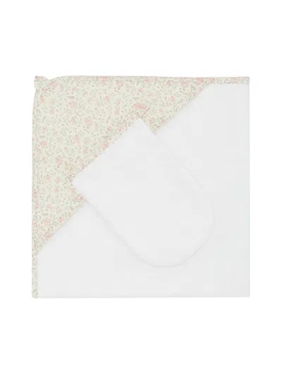 Marie-chantal Baby Girl's 2-piece Athena Bathadeline Towel & Wash Mitten Bathtime Set In White
