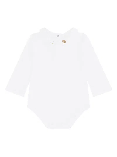 Marie-chantal Baby's Little Bear Embroidered Bodysuit In White