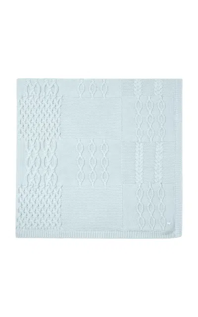 Marie-chantal Colt Cotton Blanket In Blue
