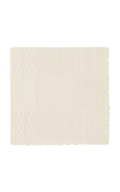 Marie-chantal Colt Cotton Blanket In Neutral