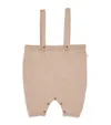 Shop Marie-chantal Cotton-cashmere Suspender Trousers In Beige