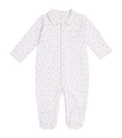 Marie-chantal Kids' Floral Print All-in-one In Pink