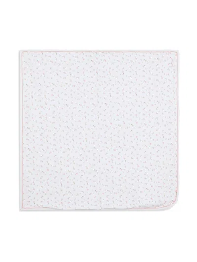 Marie-chantal Floral-print Blanket In White