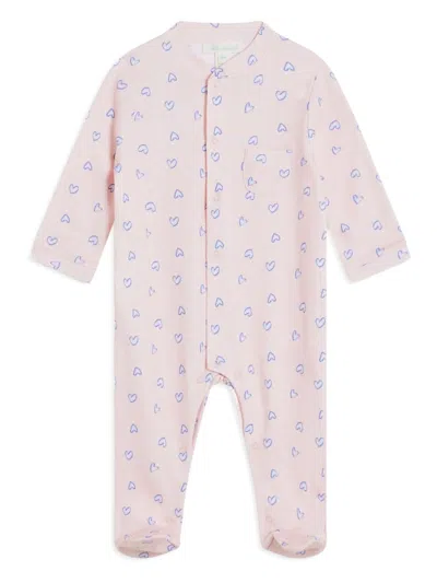 Marie-chantal Babies' Love Heart Sleepsuit In Pink