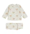 Marie-chantal Organic Cotton Bear Print Pyjama Set In Ivory
