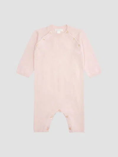 Marie-chantal Unisex Baby's Ariel Cashmere Romper In Brown