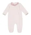 Marie-chantal Velour Liberty Print All-in-one In Pink