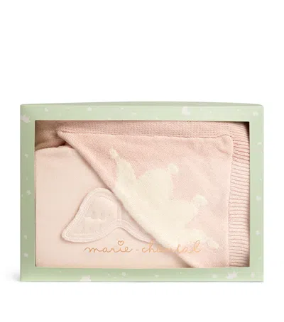 Marie-chantal Kids' Wing And Crown All-in-one Gift Set In Pink