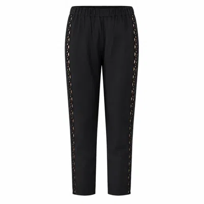 Marielē Women's Black Eleonora Linen Trousers