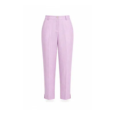 Marielē Women's Capri Trousers - Pink In Black