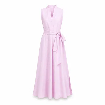 Marielē Women's Fabi Linen Long Dress - Pink