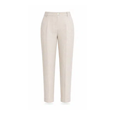Marielē Women's Neutrals Capri Trousers - Sand In Multi
