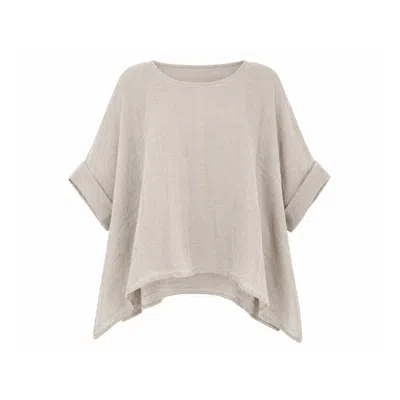Marielē Women's Neutrals Oriana Tunic In Soft Wave Gauze Linen