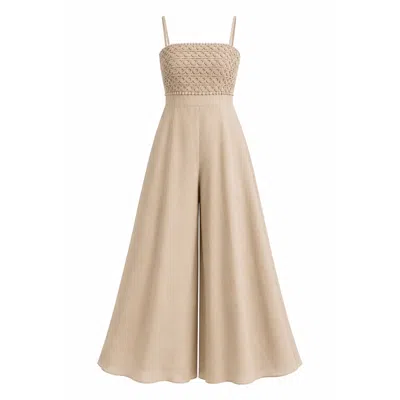 Marielē Women's Neutrals Sofia Jumpsuit - Sand In Brown
