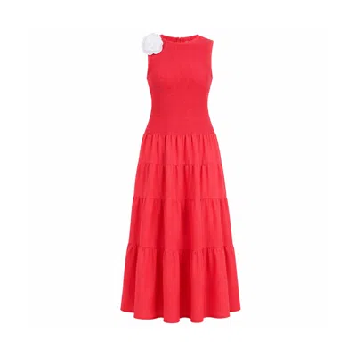 Marielē Women's Valentina Linen Maxi Dress - Red