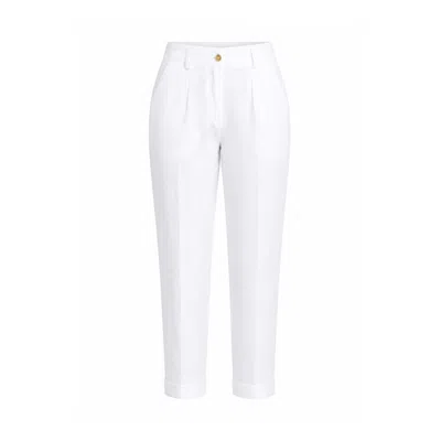 Marielē Women's White Capri Trousers