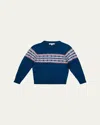 Mariella Ferrari Boy's Fairisle Knitted Sweater In Blue