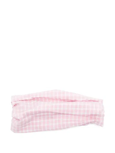 Mariella Ferrari Babies' Check-pattern Hair Band In Pink