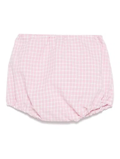 Mariella Ferrari Babies' Checked Bloomers In Pink