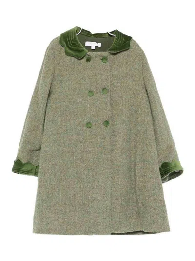 Mariella Ferrari Kids' Double-breasted Coat In Gray