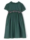 Mariella Ferrari Embroidered-motif Cotton Dress In Green