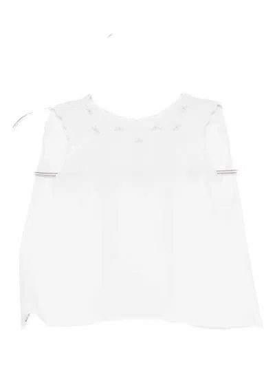 Mariella Ferrari Babies' Embroidered Top In White