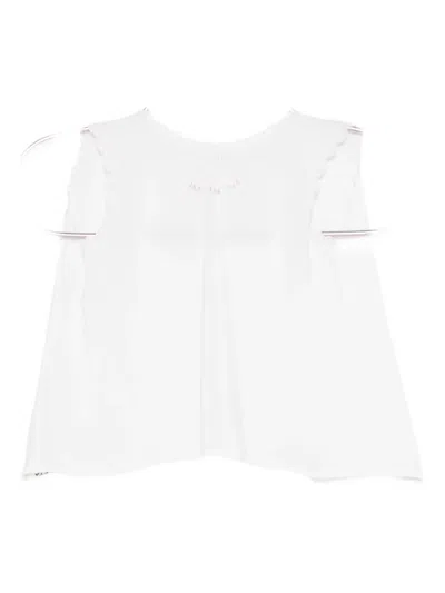 Mariella Ferrari Babies' Embroidered Top In White