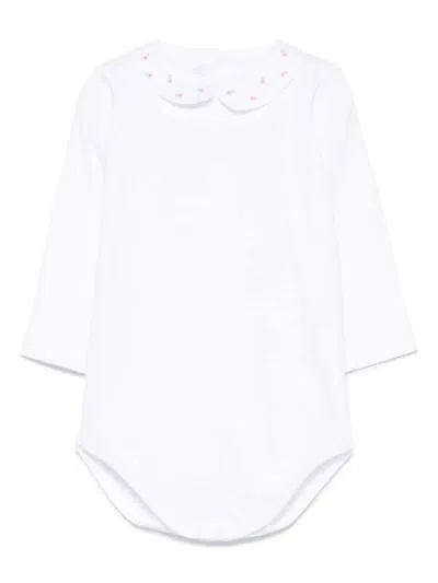 Mariella Ferrari Babies' Floral-embroidered Body In White