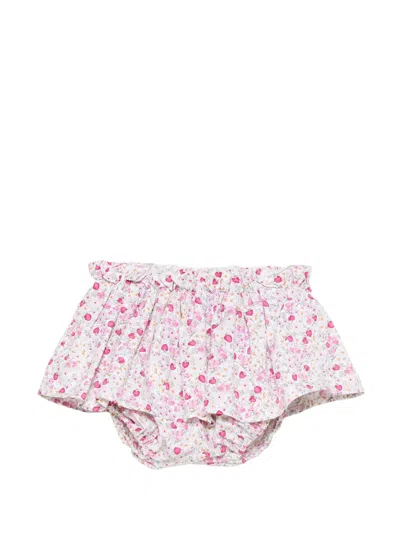 Mariella Ferrari Babies' Floral Ruffled Shorts In White