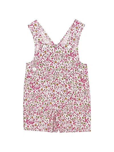 Mariella Ferrari Babies' Floral-print Dungarees In White