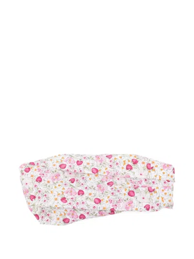 Mariella Ferrari Babies' Floral-print Strawberry-motif Headband In White