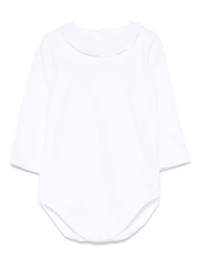 Mariella Ferrari Babies' Frilled-collar Body In White