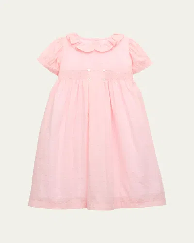 Mariella Ferrari Kids' Girl's Smocked Swiss Dot Dress In 64