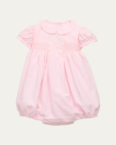 Mariella Ferrari Kids' Girl's Swiss Dot Smocked Bubble Romper In 64