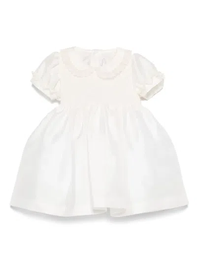 Mariella Ferrari Babies' Lace-trim Dress In White
