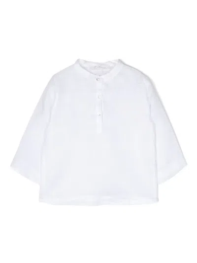 Mariella Ferrari Babies' Linen Polo Shirt In White
