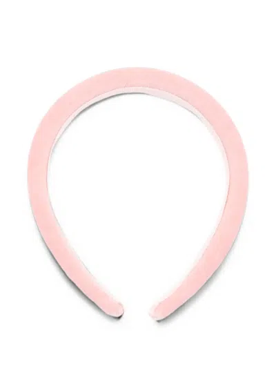 Mariella Ferrari Babies' Padded Velvet-effect Headband In Pink