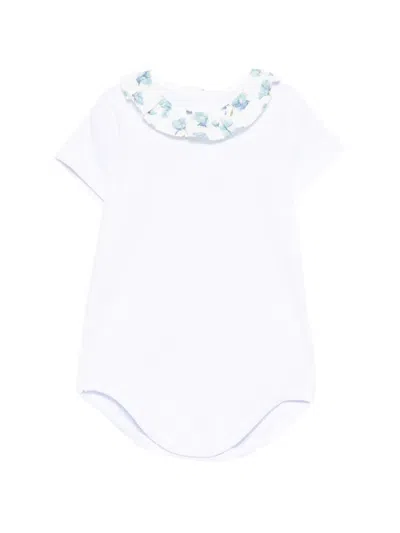 Mariella Ferrari Babies' Ruffled-collar Bodie In White