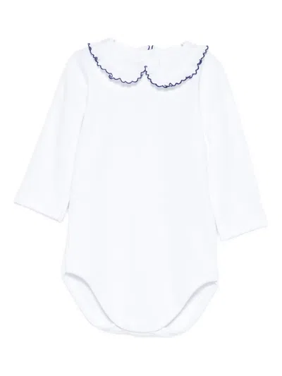 Mariella Ferrari Babies' Ruffled-collar Bodysuit In White