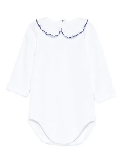 Mariella Ferrari Babies' Ruffled-collar Bodysuit In White