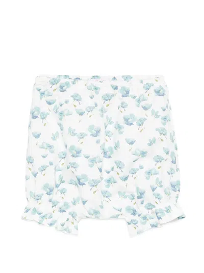 Mariella Ferrari Babies' Ruffled Floral Bloomers In White