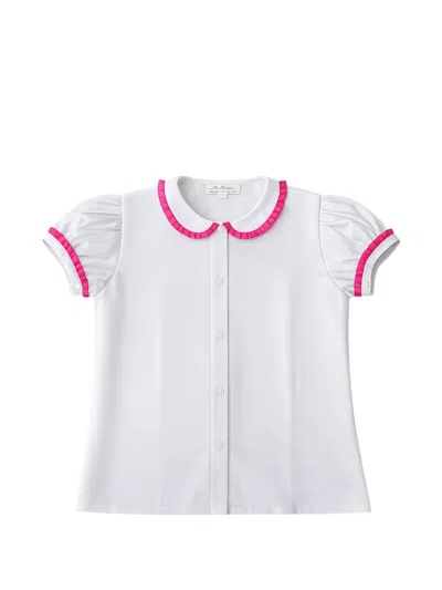 Mariella Ferrari Ruffle-trim Puff-sleeve Blouse In White