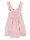 Mariella Ferrari Scalloped Cotton Romper In Pink