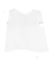 Mariella Ferrari Scalloped Embroidered Top In White