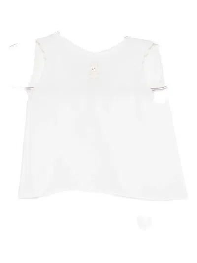 Mariella Ferrari Babies' Scalloped Embroidered Top In White