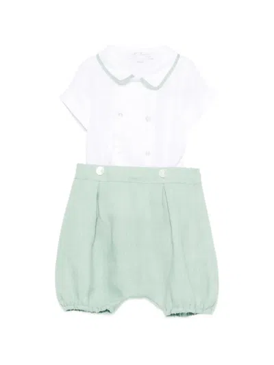 Mariella Ferrari Babies' Short-sleeves Rompers In Blue