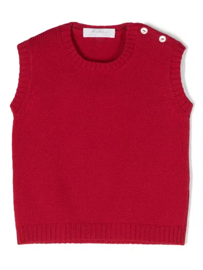 Mariella Ferrari Babies' Sleeveless Knitted Top In Red