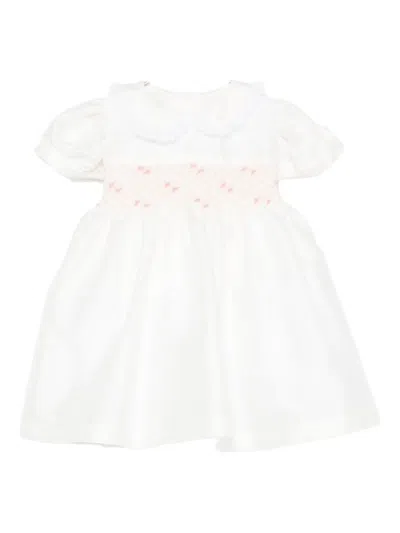 Mariella Ferrari Babies' Smocked Dress In White