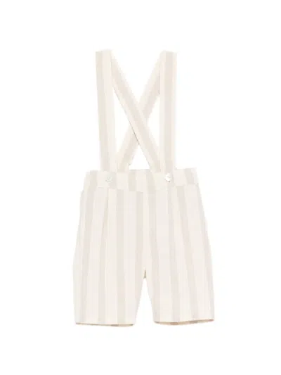 Mariella Ferrari Babies' Striped Braces Shorts In Multi