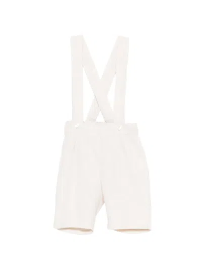 Mariella Ferrari Babies' Suspender-straps Shorts In White
